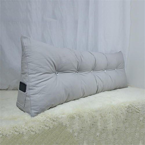 Fashion simple soft Leisure Triangle cushions and Long Cushions Sofa Pillow Can Be Washed And Washed Bedside Soft Bag Triangular Big Back Solid Color Lovely comfortable office lunch break pillow ( Color : C , Size : 120*50*20cm )