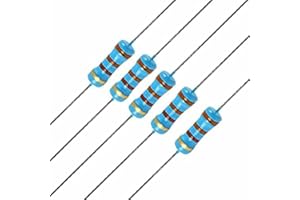 UMTMedia® 30pcs 47 ohm Ω - 1/2W Watt Metal Film Resistors 0.5 ±1% for Electronic, Arduino, or Raspberry PI Projects. Many Values Available