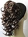 New Curly Stylish Synthetic Claw Clip Ponytail Hair Piece up do Clip in bun medium length 12" Hairpieces Blonde Dark Light Black brown wedding 150g (Medium Brown #6)