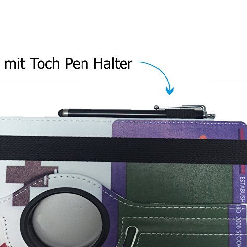 Aldi MEDION LIFETAB P10506 MD 60036 / 25,65 cm / 10.1 “ / Multimedia Tablet Pc Tasche + Stylus Touch Pen – 10 Zoll Game Boy 360° - 7