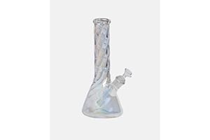 SUMMER SUNSET LTD Glass Bong with percolate, Iridescent Bong with 14.5mm Bong Bowl Height 30.5cm Weight 750g Glass Pipe for Smoking Bongs, Gift for her (Mini)