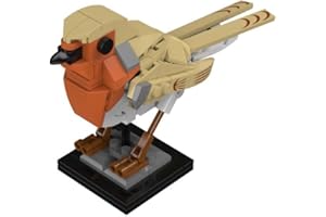 BlueBrixx Pro 108381 – Rotkehlchen aus Klemmbausteinen mit 135 Bauelementen