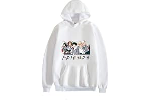 ANJINGUANG My Hero Academia Sweat capuche anime Motif Friends Pull imprimé pour homme et femme Tailles de XXS à 4XL