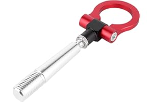 SHIPENOPHY Crochet de remorquage Professionnel d'anneau de Crochet en métal de Gain de Temps pour Le Style de JDM(Red)