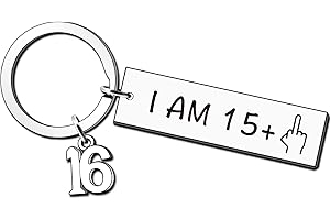 JMIMO Funny Birthday Keyring Gifts for Women Men Boys Girls Gag Gifts Happy Bday Stainless Steel Keyring Idea as a Joke Celebration Best Birthday Presents