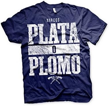 Narcos - Plata o Plomo T-Shirt - Navy - Medium