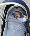 ByBoom® - Swaddling Wrap, Car Seat and Pram Blanket for Spring, Summer and Autumn/Fall, Universal for infant and child car seats eg; Maxi-Cosi, Britax, for a pushchair/stroller, buggy or baby bed, Color:Grey