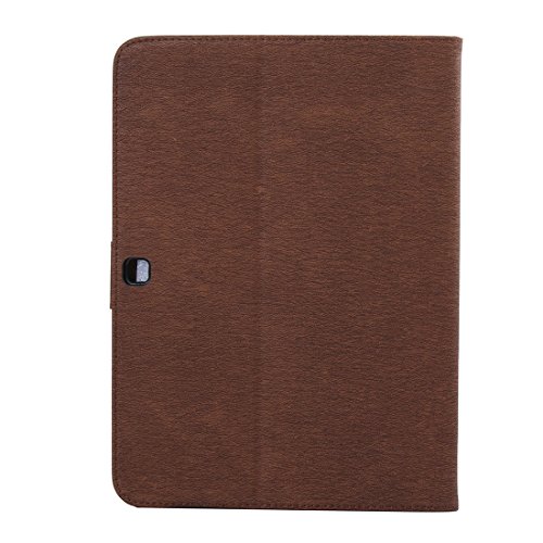 HB-Int 3 in 1 Flip PU Leder Schutzhülle für Samsung Galaxy Tab 4 SM-T530 T535 (10.1″) Brieftasche Book Style Lederhülle Standfunktion Shell Blumen Schmetterling Drucken Kreditkartenfächer Tasche Magnetverschluss Rundum Mode Braun Ledertasche Klapp Protective Wallet Case Folio Handy Etui Kunstleder Schale Pocket Holster Beschützer Haut Weich Silikon Back Case Stylus Pen + Staub Stecker - 6