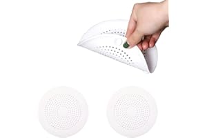 AEUEZXX Filtro per Lavello in Silicone, 2 Pcs Filtro per Lavello con Ventose, Protezioni per Scarico Cucina, Coperchi di Scarico per Doccia, Protezione Scarico Lavello, per Doccia, Cucina, Bagno(Bianco)