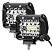 Produktbild LE 2er LED 60W Zusatzscheinwerfer 12V 24V 4 Zoll 4800lm, 3 Reihen Arbeitsscheinwerfer, LED Scheinwerfer mit 20 LEDs IP68 Wasserdicht, Combo Licht mit Flutlichtstrahler und Scheinwerfer