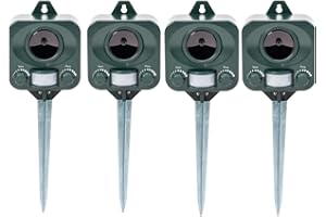 Pestbye Set of 4 Ultrasonic Battery Operated Motion Activated Cat Repeller