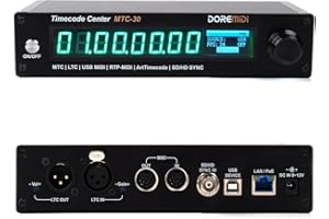 DOREMiDi Timecode Center MTC-30 unterstützt Timecode Reader Generator Converter SMPTE LTC ArtTimeCode RTP-MIDI MMC PoE (MTC-30)
