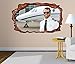 Produktbild 3D Wandtattoo Flugzeug privat Pilot Urlaub Flug selbstklebend Wandbild Tattoo Wohnzimmer Wand Aufkleber 11M320, Wandbild Größe F:ca. 97cmx57cm