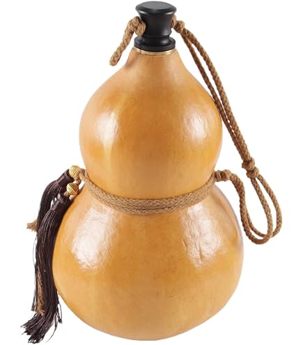 Sionhiuo Bottiglia di zucca, 800 ml, bottiglia d'acqua Wu, bottiglia unica da viaggio, per palestra, gourd, borraccia con cordino e ciondolo a zucca, per palestra, campeggio, escursionismo