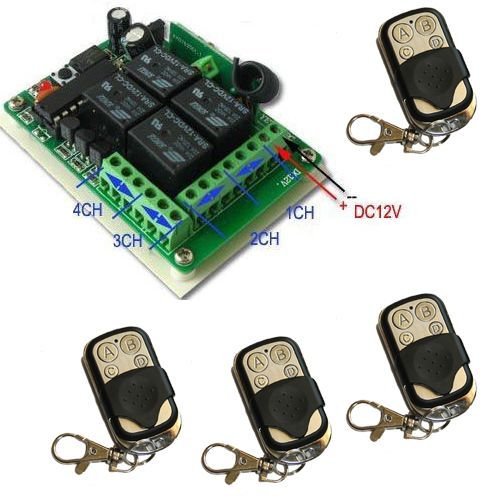 Receptor para puerta automática (4 canales, frecuencia 433 MHz)