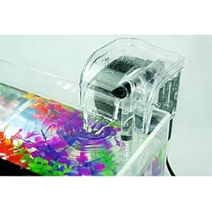 220V samLIKE 120L Biologisches Aquarium Fisch Tank Wasser Fall Hang On Slim Filter (Klar)