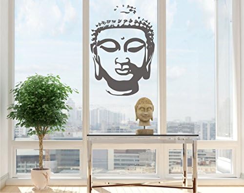 Wall Sticker Buddha Head Buddha Head Wall Sticker 60 x 80 cm Available in 33 Colours Matt or Gloss - Light Grey Matte