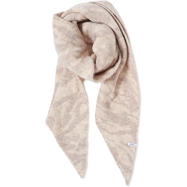 CECIL Damen Tuch Mit Folienprint - Jewel Green, 198x130 Cm, Weicher Dreieckstuch