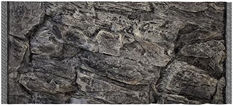 Acuami 3D Aquarium Background Backdrop Fish Tank Board Decor, fit for a size of 80x40 cm fish tank, installation dimension 78x36cm (Grey, Rock)