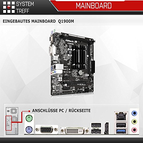 Komplett Set PC System mit TFT Intel J1900 4×2,4 GHz 16 GB GT 730 4GB - 4