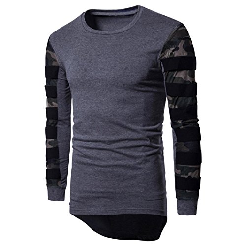 Preisvergleich Produktbild Kobay Herren Lange Ärmel Mehrfarbig Bedruckter Pullover Sweatshirt Top T Outwear Bluse