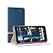Price comparison product image Google Pixel 2 XL Case,SunFay Google Pixel 2 XL Flip Case Cover Wallet Protective PU Leather Ultra Thin Slim with Card Slot and Stand Feature for Google Pixel 2 XL - Blue