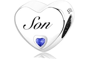 MsRosy New Women's S925 Sterling Silver Heart Charms For Bracelets Gift For the Family and Friends