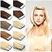 Produktbild OUBO Tape Extensions Echthaar Tape in Tape on Remy Haarteile Echthaar Haarverdichtung Haarverlängerung glatt 40/45/55cm TOP -60# Weißblond, 40cm