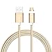Produktbild Magnetisches USB Ladekabel DatenKabel[1m/3.3ft],EVIISO Magnetisches High Speed USB 2.0 A Male auf Micro USB Synchronisations und Ladekabel - Geflochtenes 2.4A Schnellladekabel für Android-Geräte, Samsung Galaxy S7 S7 Edge S6, Sony, HTC, Motorola und mehr(Gold)