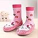Moolecole Baby Boy Girl Toddler Socks Antiskid Thick Socks Infant Socks Shoes Stockings Non-slip Floor Socks Pink Flower Rabbit 0-6, 6-12, 12-18 & 18-24 Months