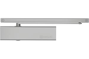 Bricard 6451257 6451257-Cierrapuertas tecnología piñón cremallera compensada, fuerza (60kg), brazo deslizante, plata, Force 1 à 3