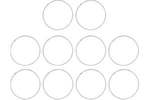 JROYSETER 10pcs 10cm Ideal del colector de Metal Pulsera del Anillo del Anillo DIY Crafts Neto del aro de Metal artesanía de Fiesta de la Boda de decoración de Interior (Plata)