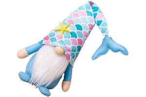 ABOOFAN Coda di Sirena Bambola di Peluche Arredamento Estivo degli Gnomi Bambola dell'Oceano Estivo Decorazione Vassoio a più Livelli Gnomi Oceanici Estivi Navia Resina Nozze Amanti