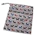 2-Zip Washable Baby Cloth Diaper Nappy Bag Dog Pattern