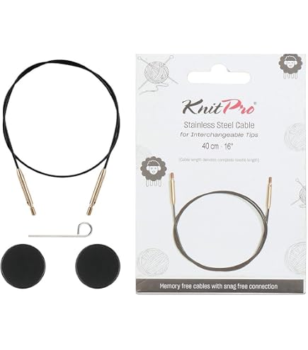 KnitPro Basix-Ferri da maglia circolari normali intercambiabili, in betulla, multicolore, 11,6 cm x 7 mm