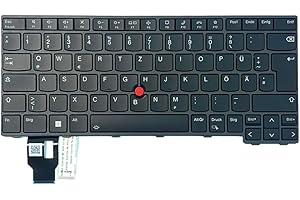 Gintai Keyboard Backlit Layout für Lenovo ThinkPad T14 / P14s / L14 Gen 3, L14 / T14 / P14s Gen 4 Keyboard Laptop Tastatur mit Hintergrundbeleuchtung, Schwarz (DE/DE/DE/DE)