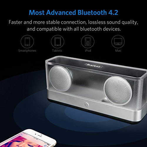 inateck tragbarer kabelloser Bluetooth 4.2 Lautsprecher, Kristalloptik, 20W Watt,erweiterter Subwoofer Bass, Airflow-Technologie, hohe Akku-KapazitÃ¤t fÃ¼r Smartphones, PC, Tablet, Party etc. (BP2003)
