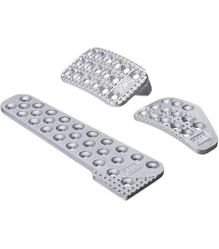 Pedali Auto OMP | Set 3 Pezzi In Alluminio Sabbiato | Pedale Freno E Acceleratore 60x100 Mm - Foto 3