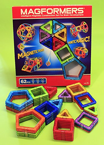 Preisvergleich Produktbild MAGFORMERS Dreiecke Quadrate Sechsecke 62-TEILIG