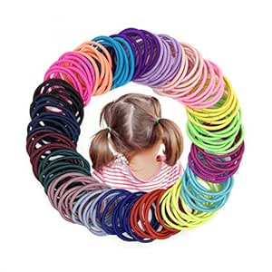 Joyeah 200 Pieces Multicolor Baby Girls Hair Ties No Crease Hair