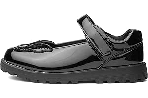 Walkright Lori Girls Black Patent School Shoe