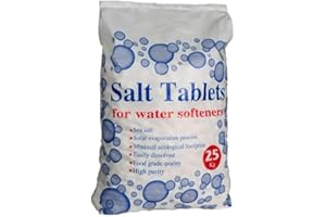 Dezpo | 25 Kg Salt Tablets | Water Softener | Food Grade | Compatible to All Water Softner Machines 100% Genuine British water softener salt tablets 25kg, Salt Tablet 1 pack