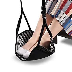 Foam Luxury Footrest Adjustable Foot Rest Hammock, Office Carry-on Foot Rest, for Home Airplane Journey