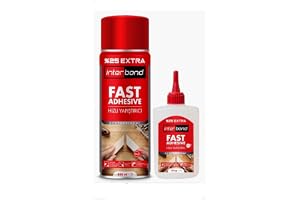 Interbond Snabblim Set Extra Stark 125 g med Aktivatorspray 500 ml – Textillim, monteringslim, tyglim och keramiklim – Univer