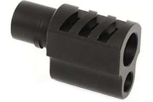 AIRSOFT WEBSITE Airsoft Softair Ausrüstung 5KU Front Kit Kompensator Typ 2 für Tokyo Marui 1911 GBB Schwarz