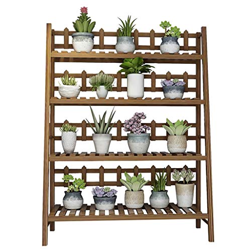 Preisvergleich Produktbild GZYQYIHJB HöLzerner Leiterrahmen Multifunktionsbetriebsblumenstand-Aus... Im Freien Carbonized Antikorrosionsmehrschicht-Massivholzb...