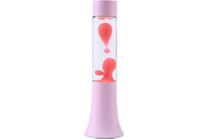 I-TOTAL® - Lampada Lava piccola, effetto Bolle, lava lamp colorata (Rosa Pastello) - 30 cm