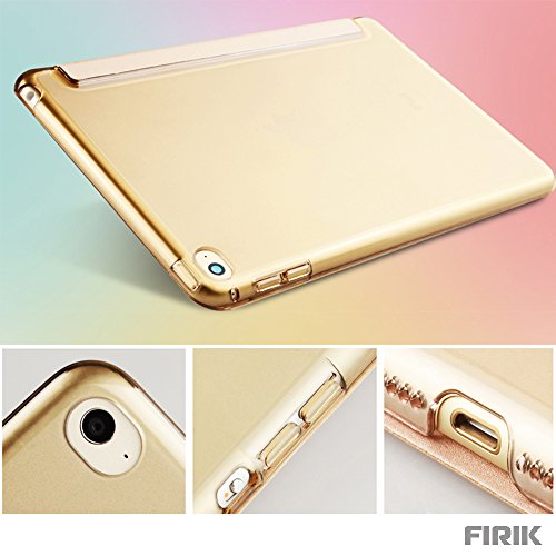 iPad Mini 4 Hülle Auto aufwachen / Schlaf Funktion Ledertasche Leichtgewicht Anti-Kratzer Schutzhülle mit durchschaubar Rückseite Abdeckung für iPad mini 4 (Rose Gold) - 3