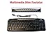 Produktbild 116 Tasten / 9x Multimedia Schwarz Slim / Flach Leise USB Tastatur für PC / Computer / Notebook / Laptop Kabelgebunden flaches Design QWERTZ
