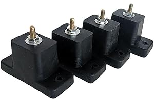 TONGDEJING Air Conditioning Shock Pad, 4 Pack Rubber Vibration Isolator, Anti-Vibration Air Conditioner Mounting Bracket Shock-Proof Pads for Outdoor Mini Split Air Conditioner Condenser(Black)
